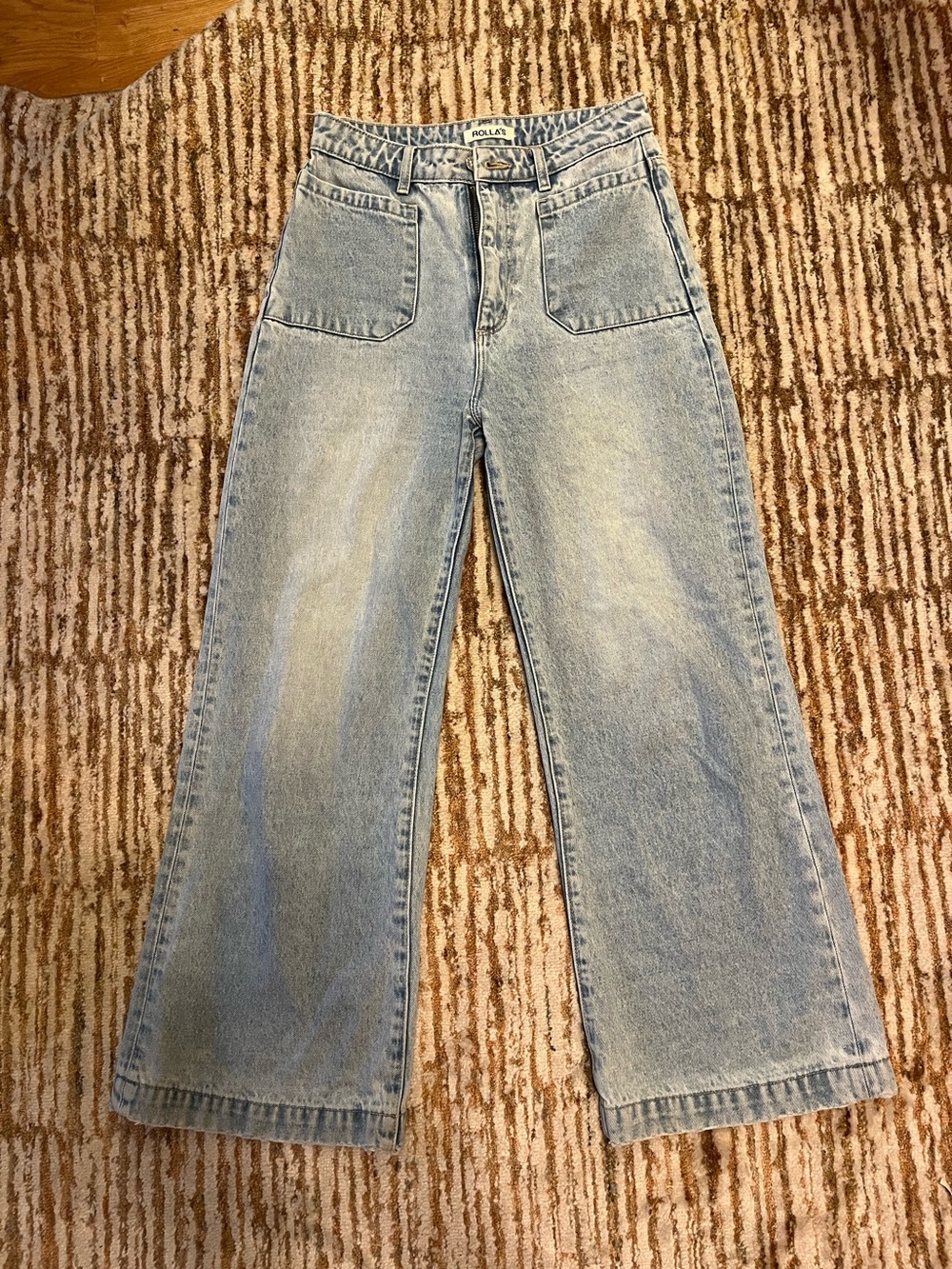 ROLLA’S Sailor Wide Leg - Ankle Length, Light Wash